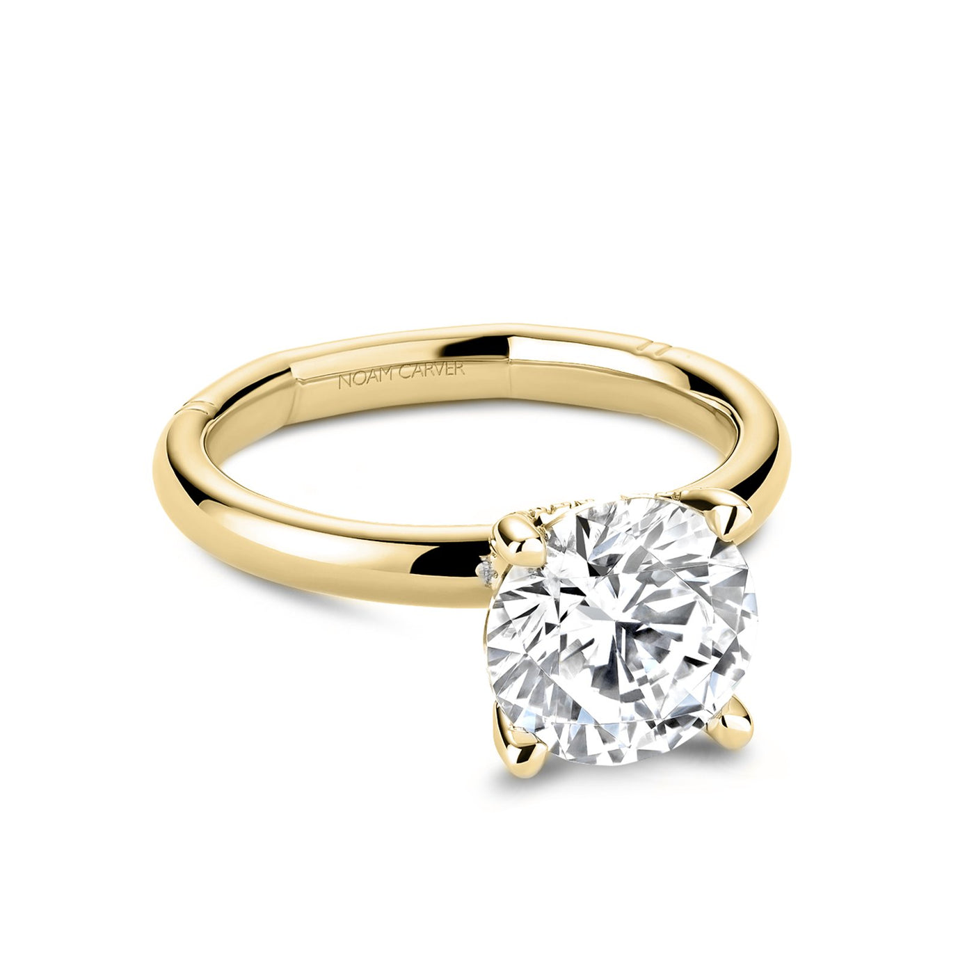 0.08 ctw Diamond Hidden Halo Engagement Ring