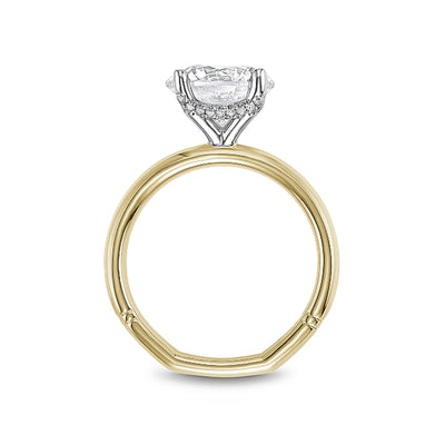0.08 ctw Diamond Hidden Halo Engagement Ring