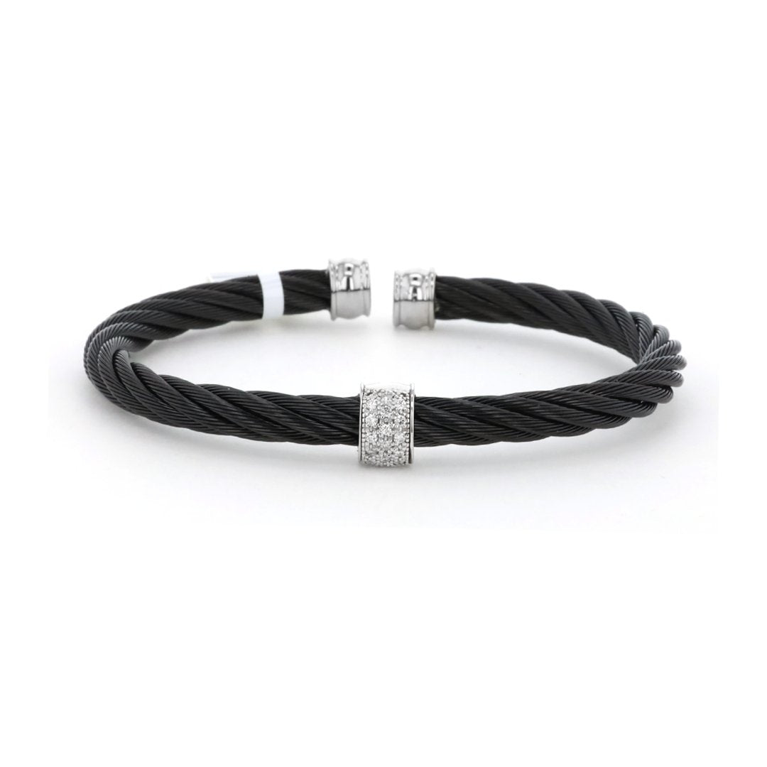 0.13 ctw Diamond Bangle Cable Bracelet
