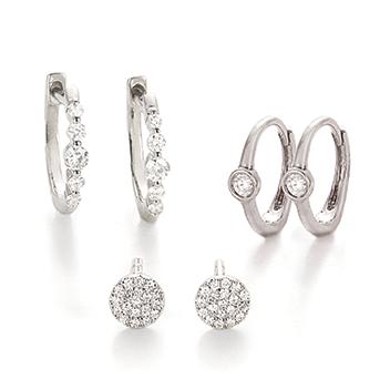 0.08 ctw Diamond Pave Earrings