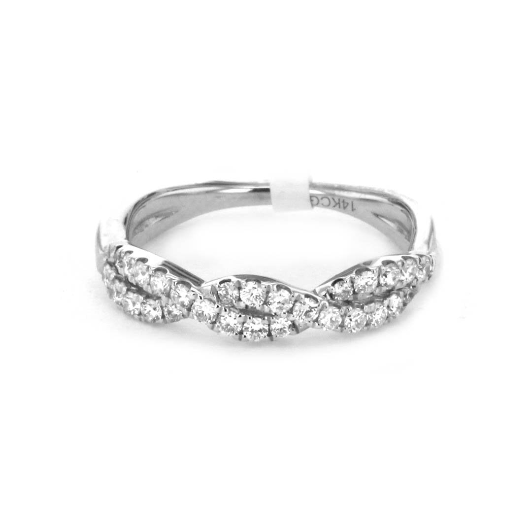 0.40 ctw Diamond Twisted Band