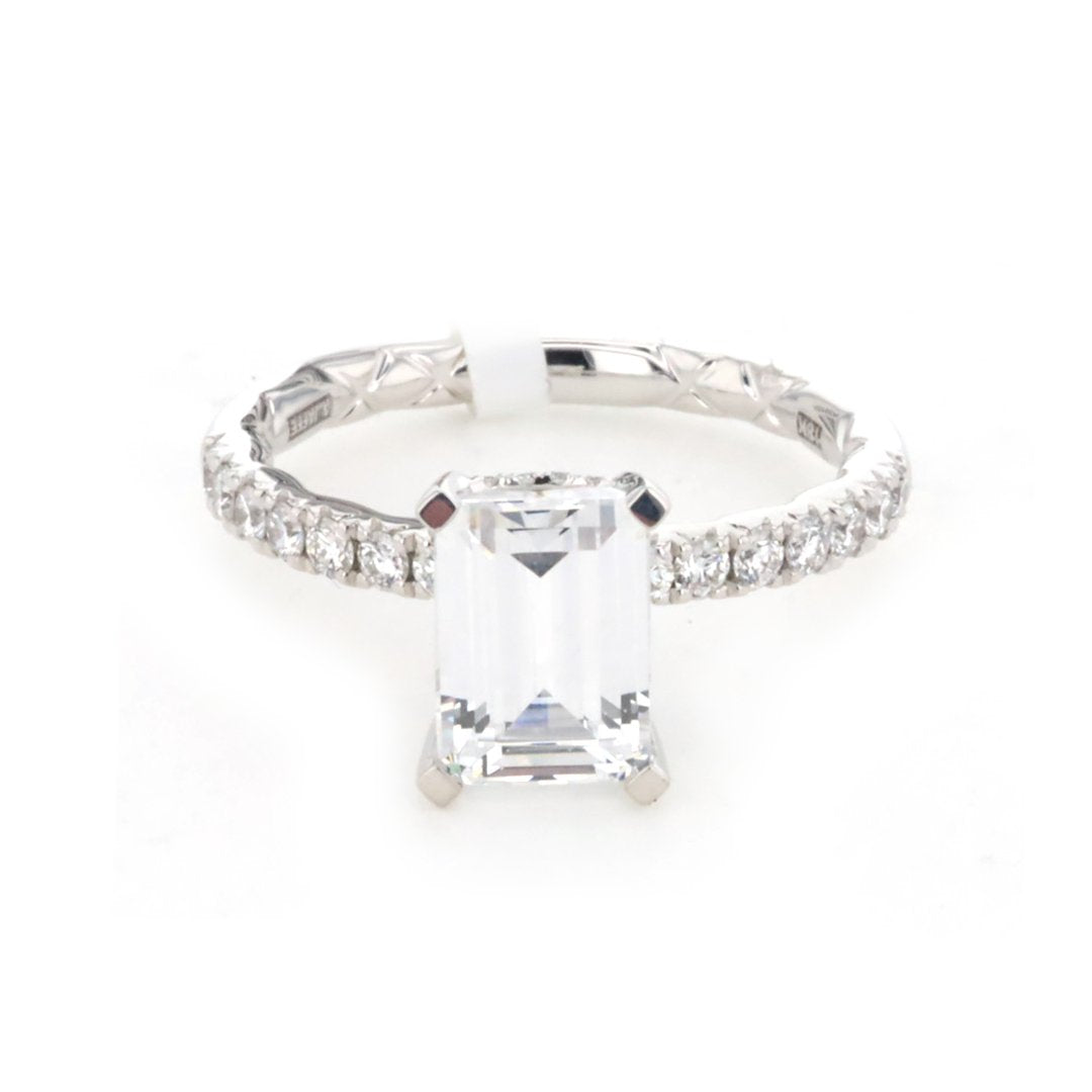 0.38 ctw Diamond Hidden Halo Engagement Ring