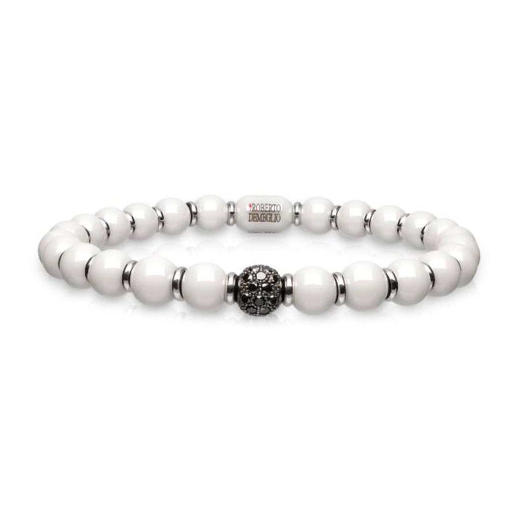 Diamond & Ceramic Bead Bracelet