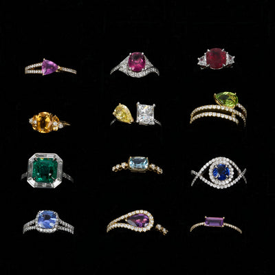 Blue Sapphire & Diamond Ring