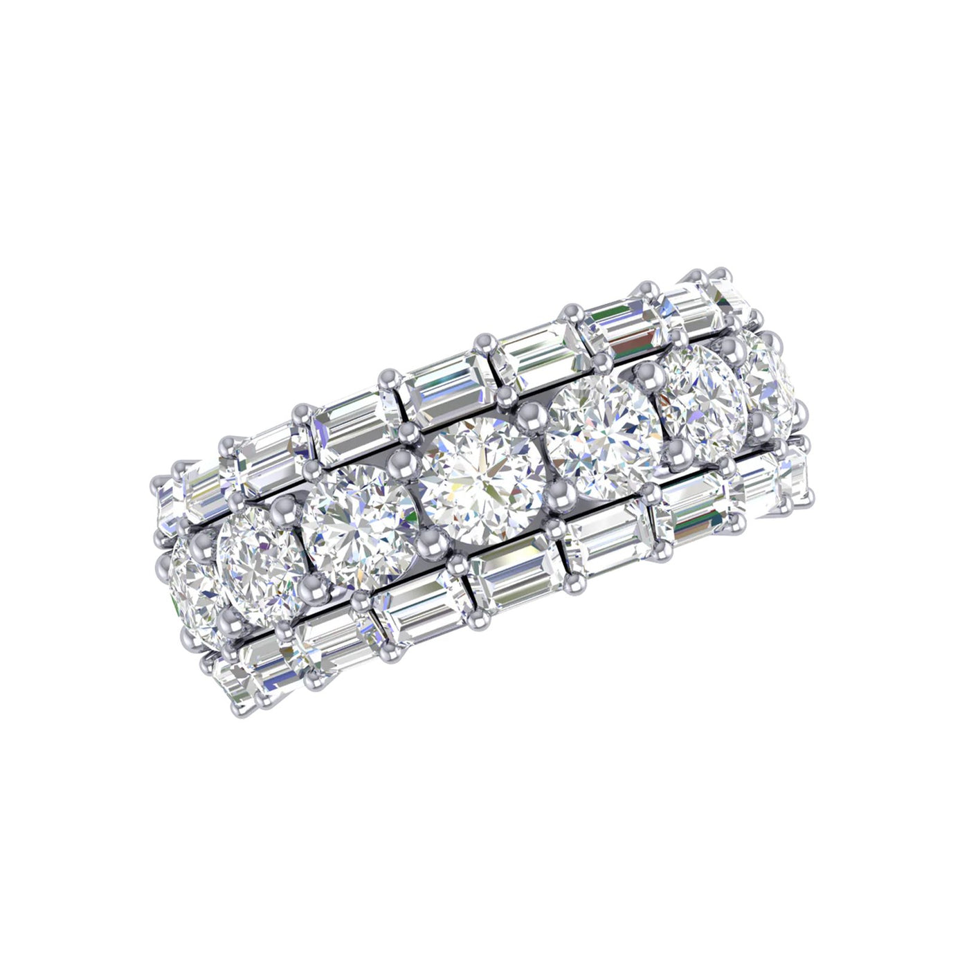 2.95 ctw Diamond 3-Row Band