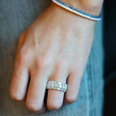2.95 ctw Diamond 3-Row Band