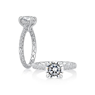 0.38 ctw Diamond Hidden Halo Engagement Ring