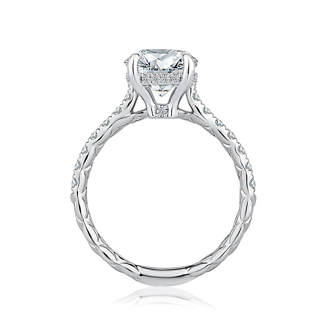 0.38 ctw Diamond Hidden Halo Engagement Ring