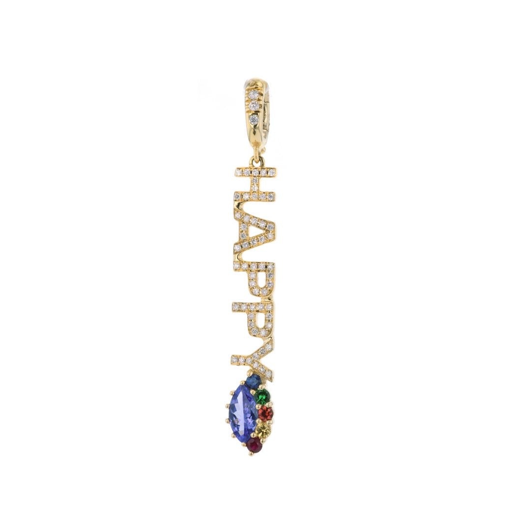 Sapphire & Diamond Happy Pendant