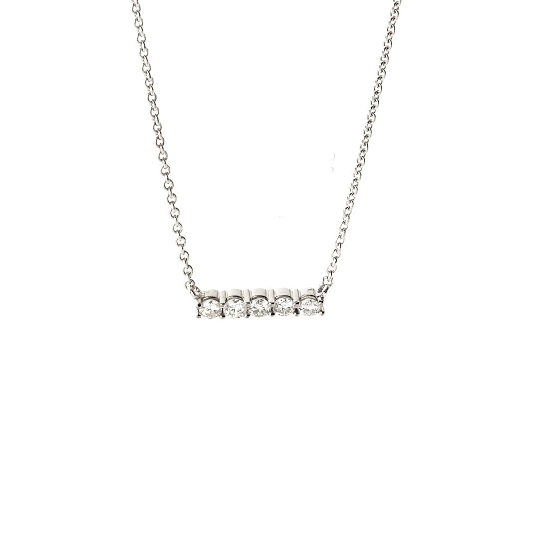 0.48 ctw Diamond Bar Necklace