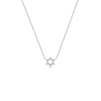 16+2" 0.07 ctw Diamond Star of David Necklace