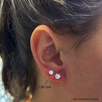 1.10 ctw Lab-Grown Diamond Stud Earrings