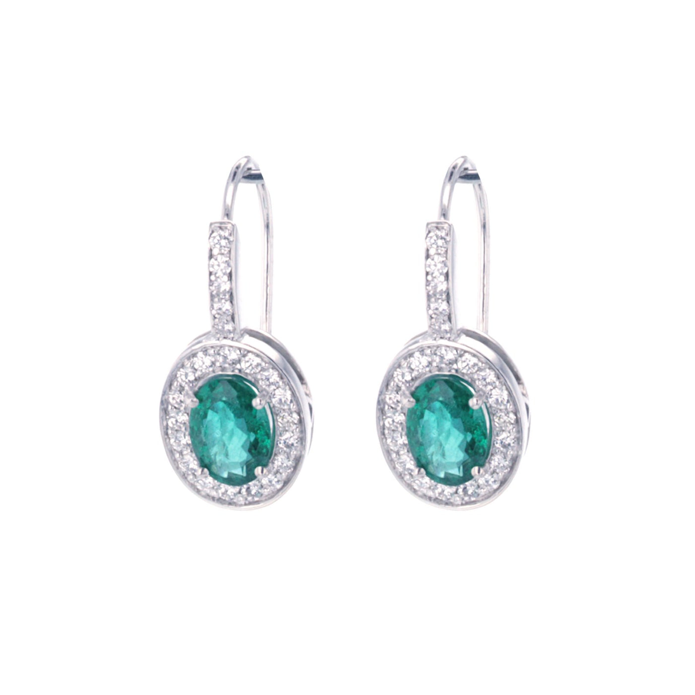 Emerald & Diamond Drop Earrings