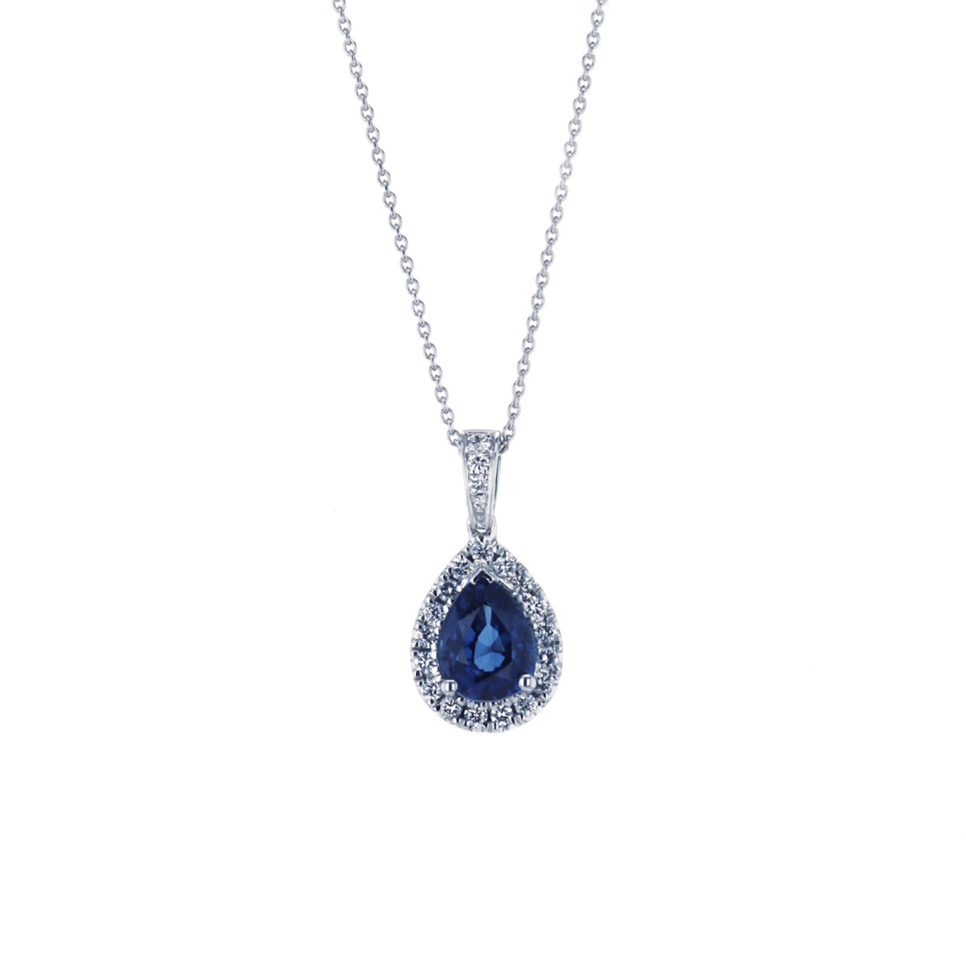 Blue Sapphire & Diamond Pendant