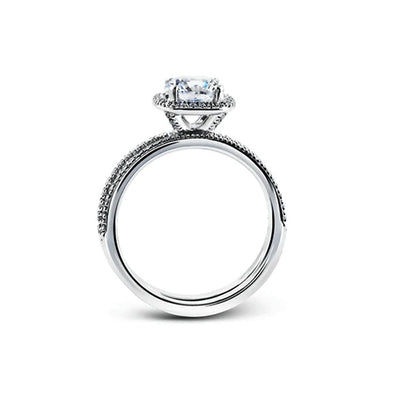 0.31 ctw Diamond Halo Engagement Ring