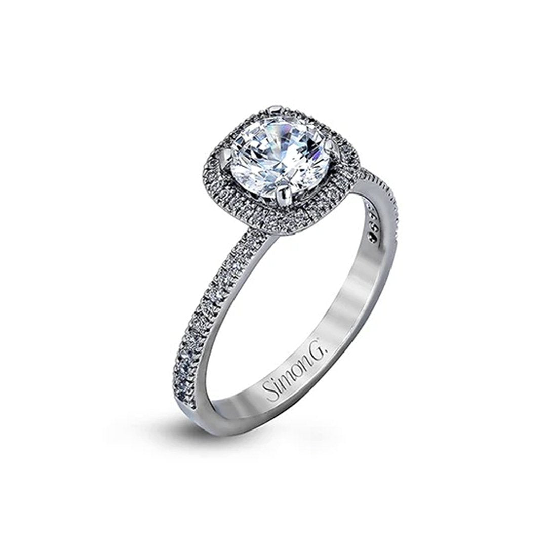 0.31 ctw Diamond Halo Engagement Ring