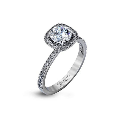 0.31 ctw Diamond Halo Engagement Ring