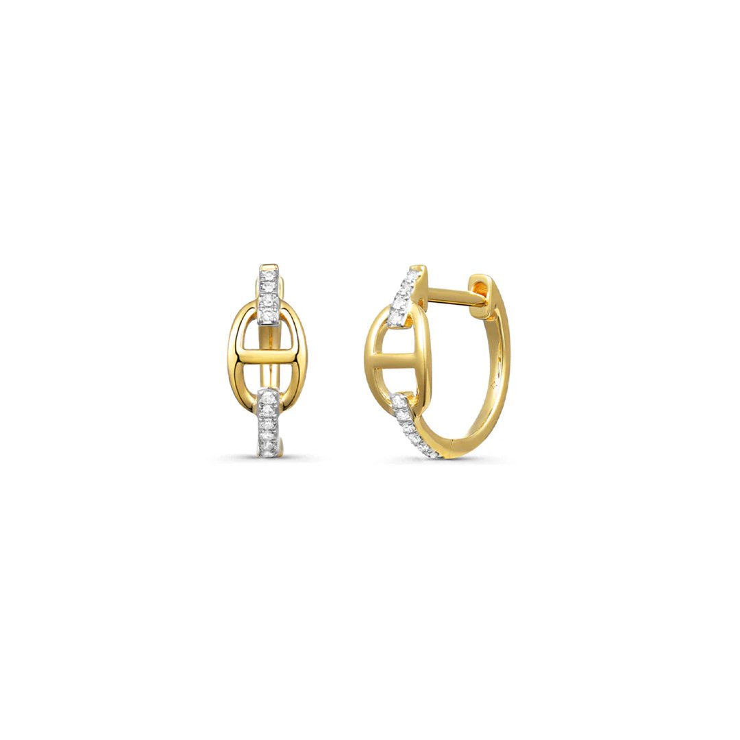 0.06 ctw Diamond Huggie Earrings