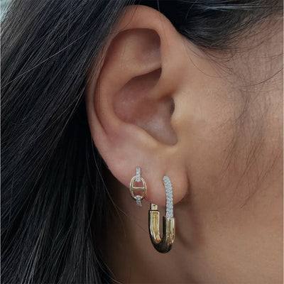 0.06 ctw Diamond Huggie Earrings