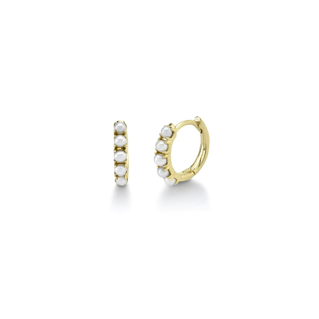 Pearl Huggie Earrings