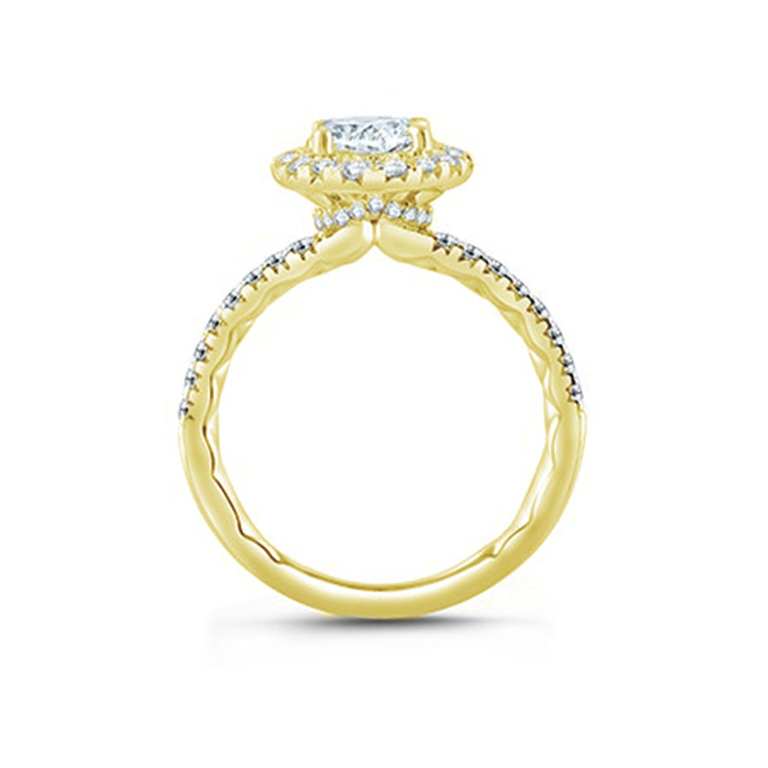 0.52 ctw Diamond Halo Engagement Ring