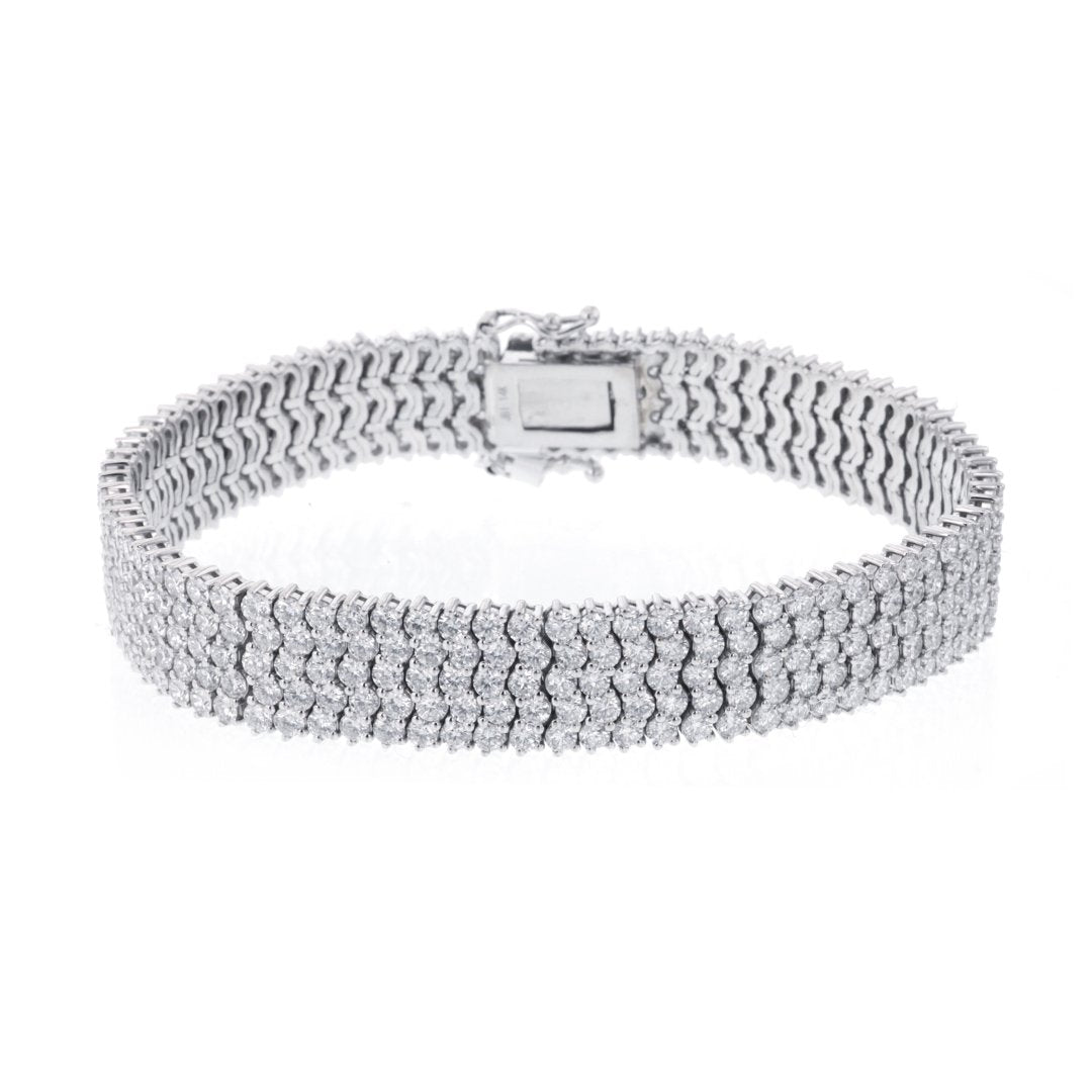 15.00ctw Diamond 5-Row Bracelet