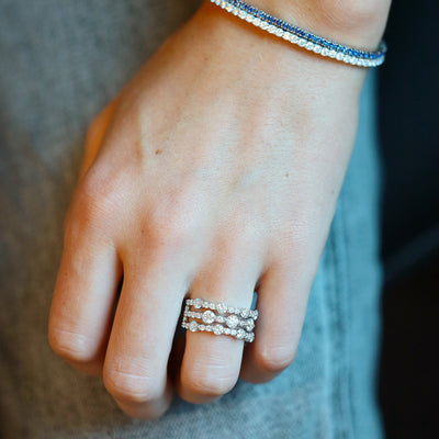 2.20 ctw Diamond 3-Row Band