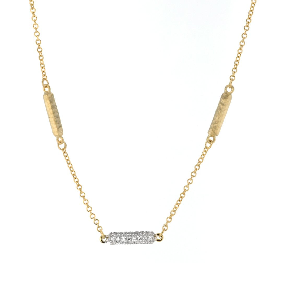 0.19 ctw Diamond Bar Necklace