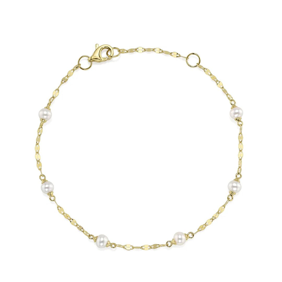Pearl Sparkle Chain Bracelet