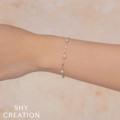 Pearl Sparkle Chain Bracelet