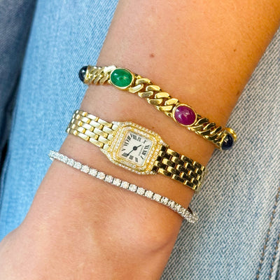 Emerald, Ruby & Blue Sapphire Bracelet