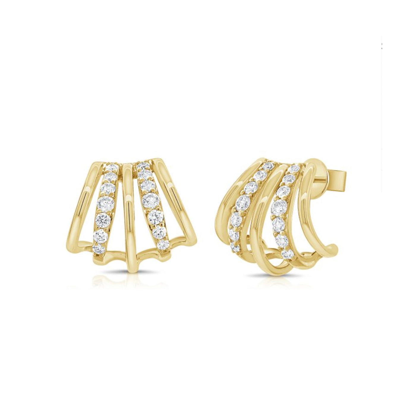 0.68ctw Diamond Huggie Earrings