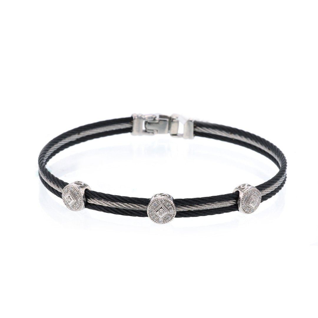 0.14 ctw Diamond Bangle Cable Bracelet