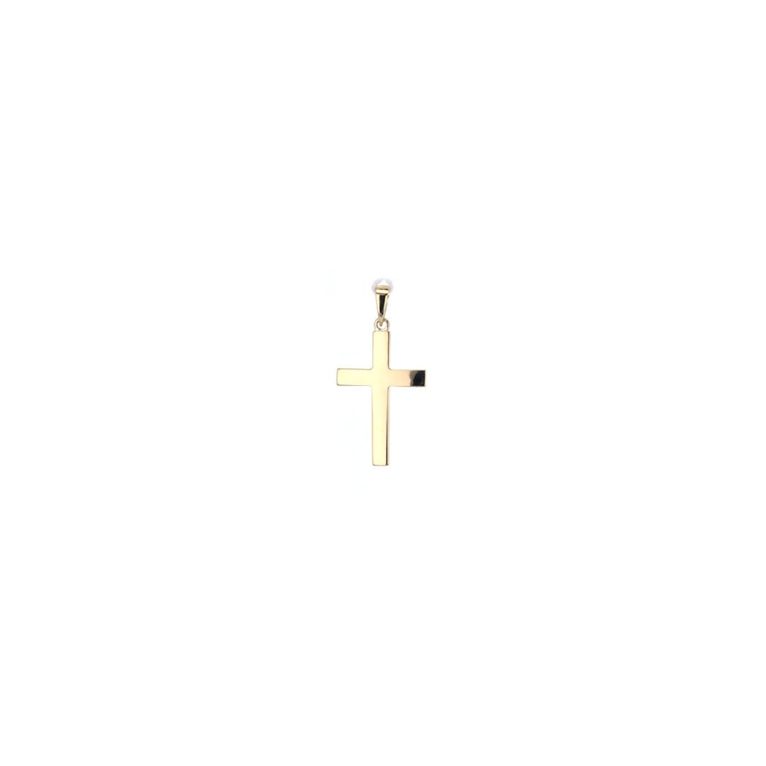 18X12 Straight Domed Cross Pendant