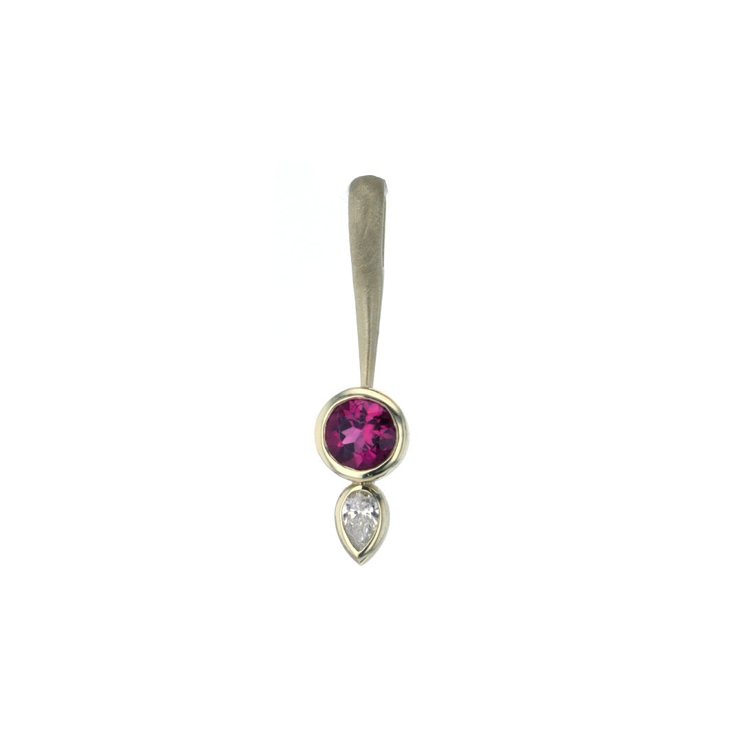 Rubellite & Diamond Lolli Pendant