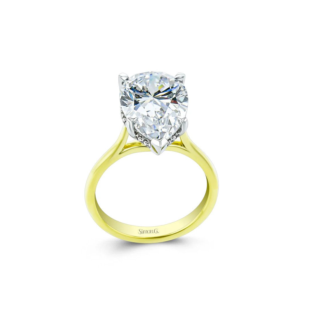 0.08 ctw Diamond Hidden Halo Engagement Ring