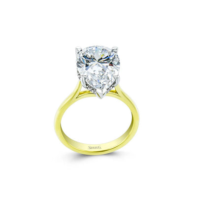 0.08 ctw Diamond Hidden Halo Engagement Ring
