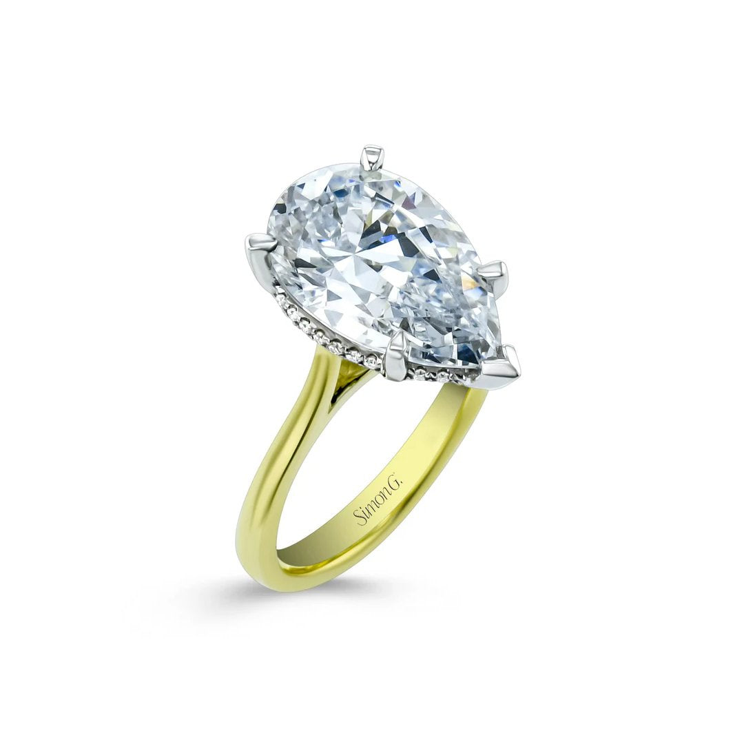 0.08 ctw Diamond Hidden Halo Engagement Ring