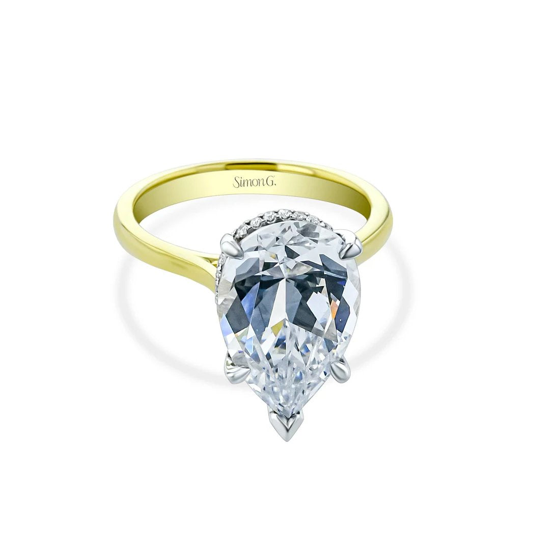 0.08 ctw Diamond Hidden Halo Engagement Ring