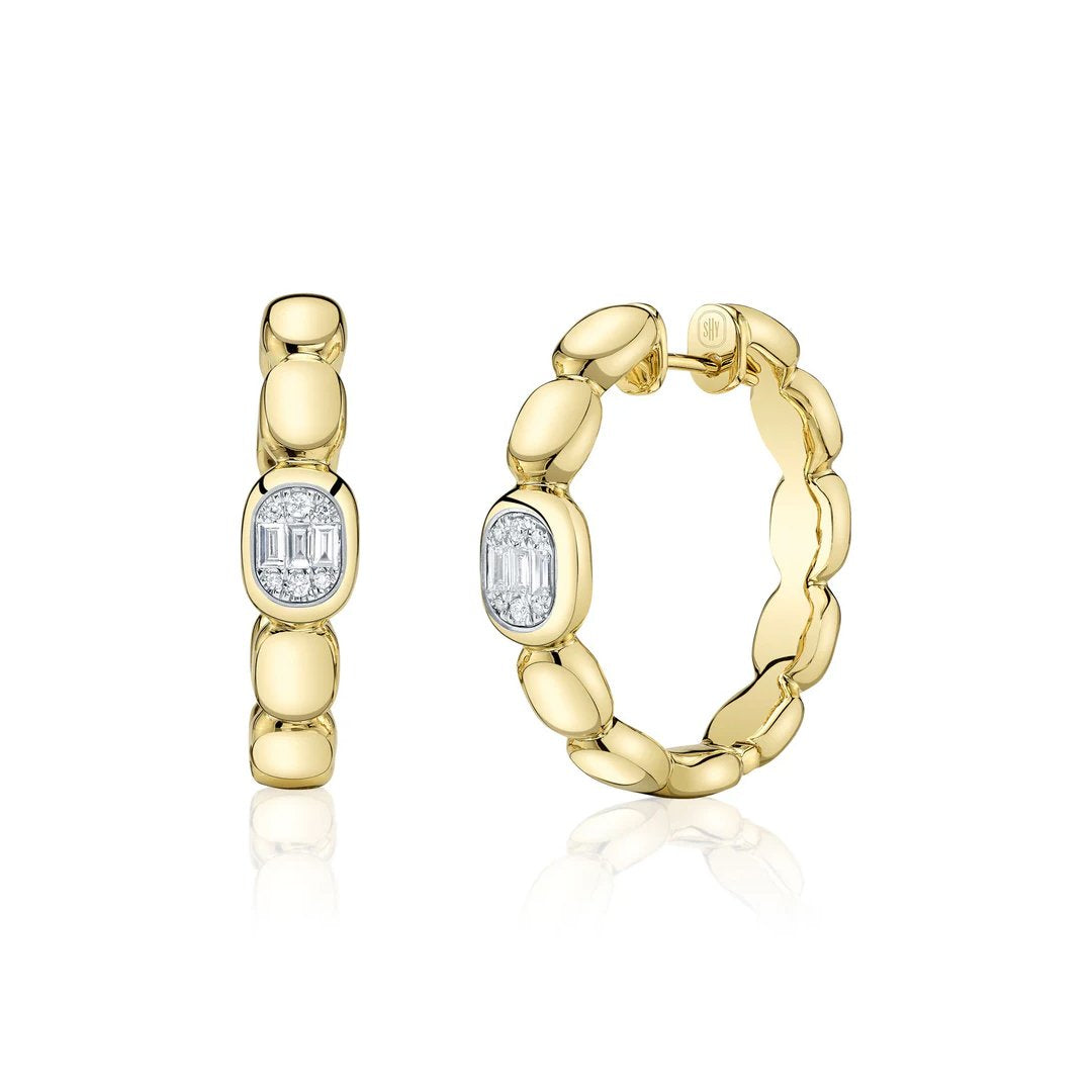 0.20 ctw Diamond Hoop Earrings