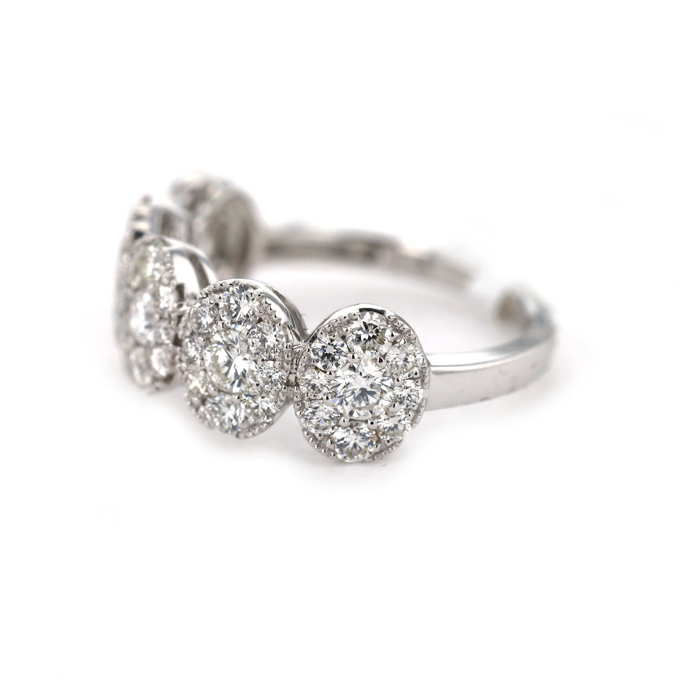 1.44 ctw Diamond 5 Halo Band