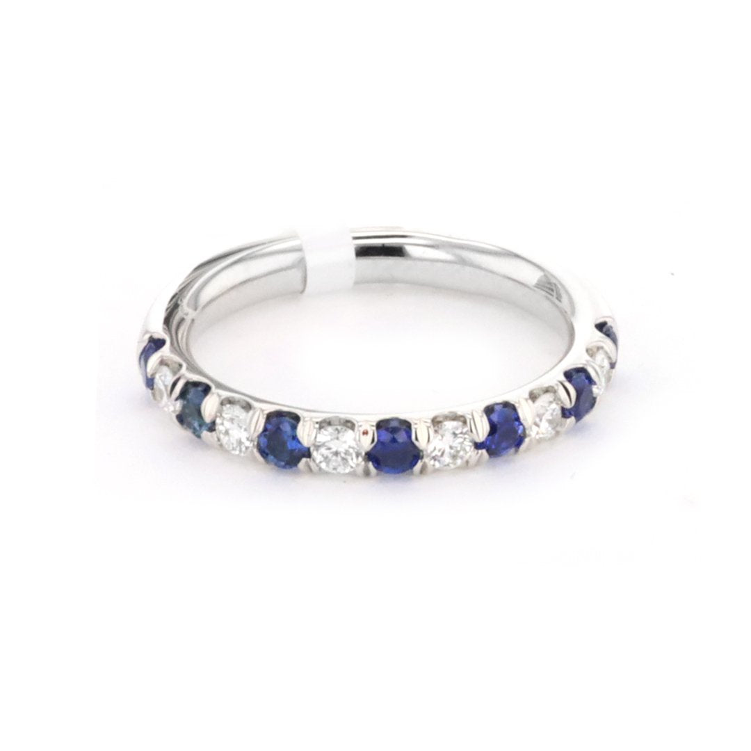 Blue Sapphire & Diamond Band