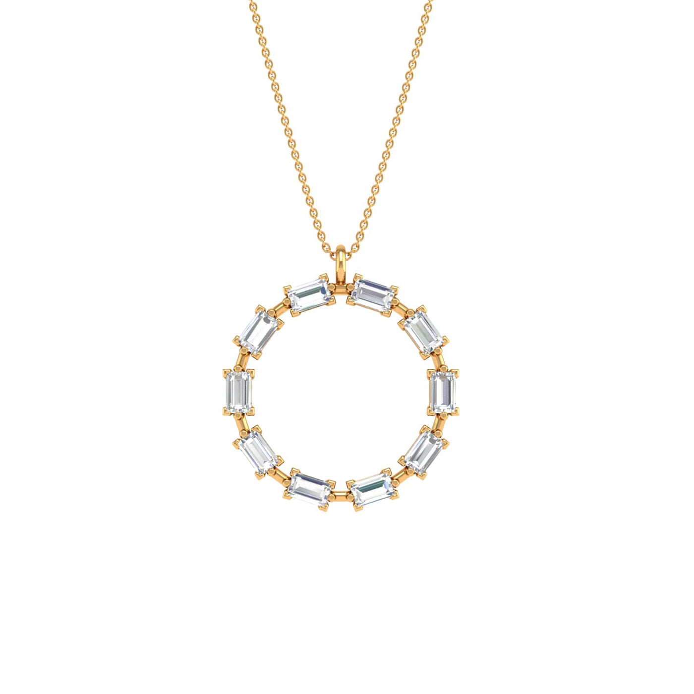 1.65ctw Diamond Open Circle Necklace