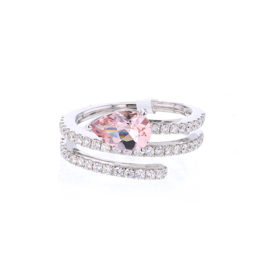 Morganite & Diamond Ring