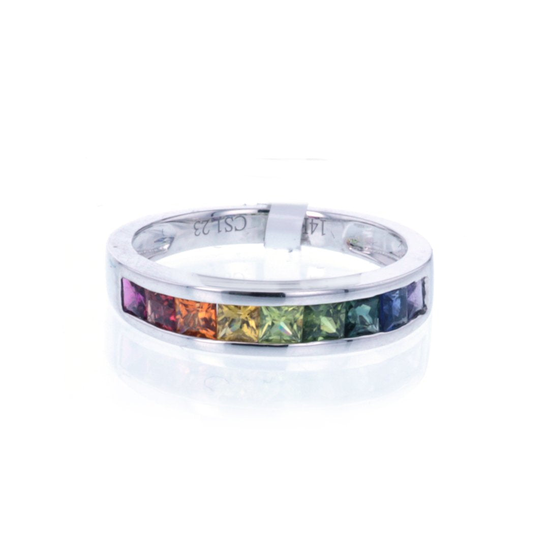 Rainbow Sapphire Band