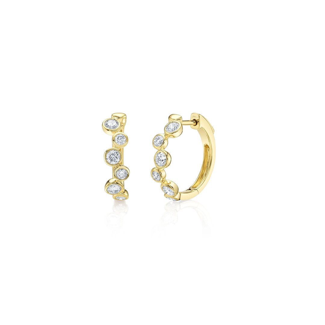 0.84 ctw Diamond Hoop Earrings