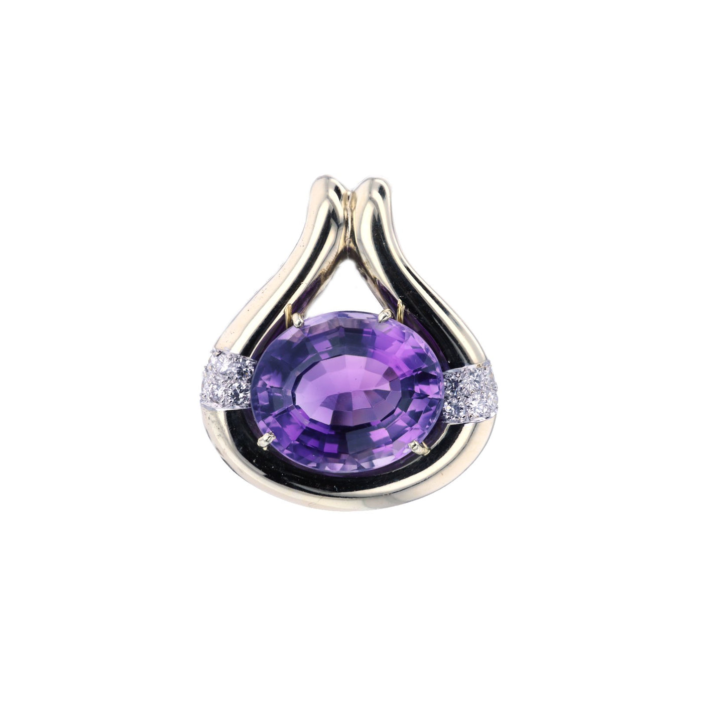 Amethyst & Diamond Pendant