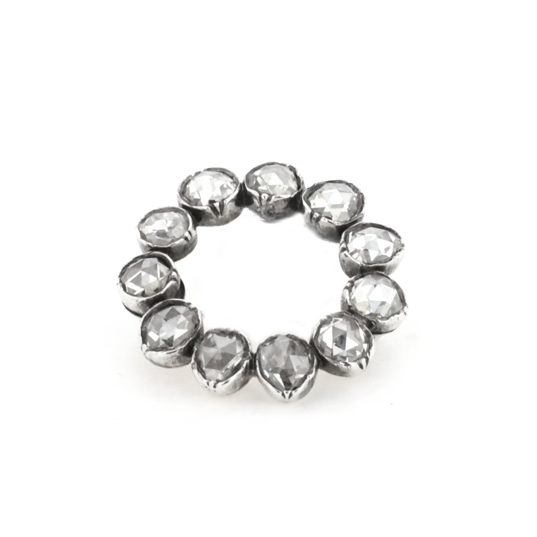 Diamond Rose Cut Brooch
