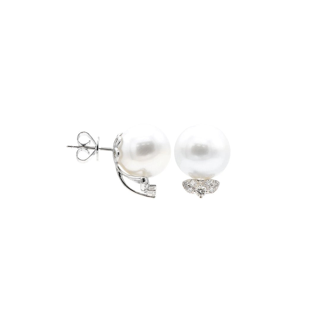 Pearl & Diamond Earrings