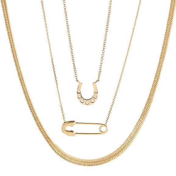 16+2" 0.07 ctw Diamond Horseshoe Necklace